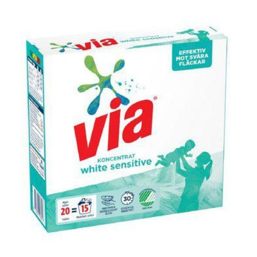 VIA TVÄTTMEDEL SENSITIVE White 750 G X 10