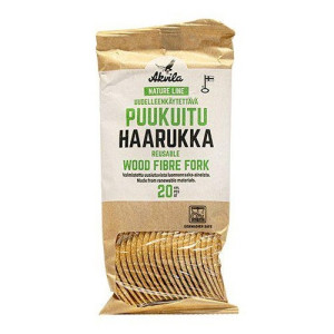 TRÄFIBER GAFFLAR FLERGÅNGS  NATURE L 20px 8 st