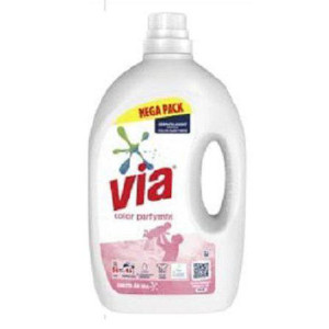 Via Flytande Tvättmedel Color Parfymfri 2,25 L X 4st