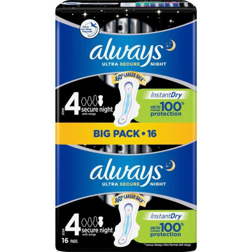 ALWAYS BINDA Ultra  Night vingar 16-P X 10