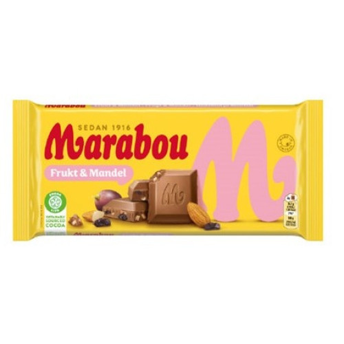 MARABOU FRUKT MANDEL 160gx15