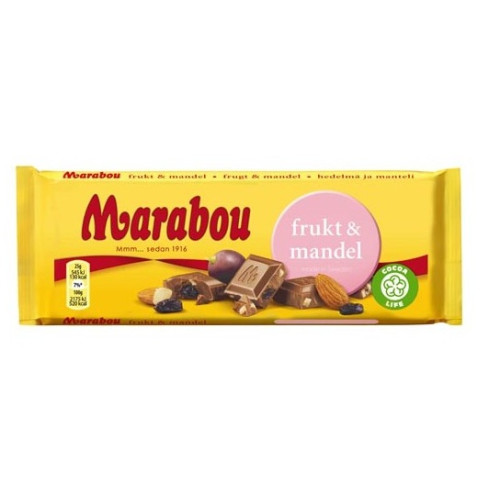 MARABOU 22 ST 100G FRUKT OCH MANDEL