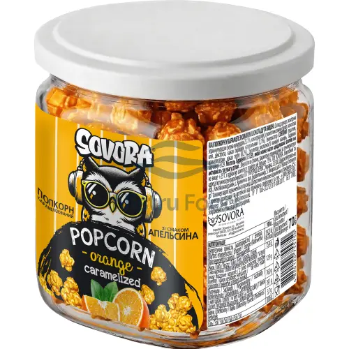 Karamellpopcorn Med Apelsinsmak 70 G X 12st