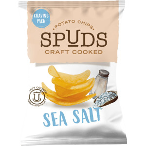 Spuds Craft Cooked Chips Sea Salt 11 x 145g