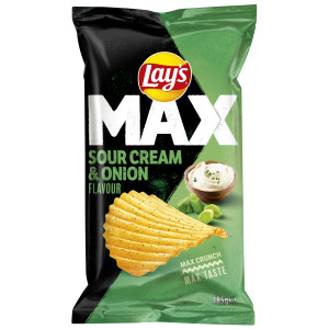 Lays Max Sourcream & Onion  185 Gx22st