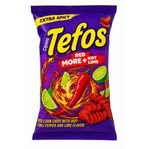 Tefos Chips Red 65 G X 20st