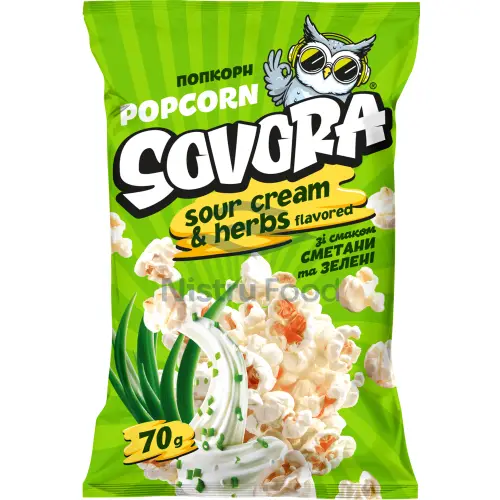 Popcorn Med Smak Av Gräddfil Och Örter 70 Gx16st