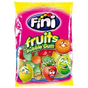 FINI FRUITS BUBBLEGUM PÅSE 80G x12st