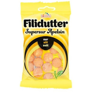 FILIDUTTER SUPERSUR APELSIN PÅSE 65Gx20st