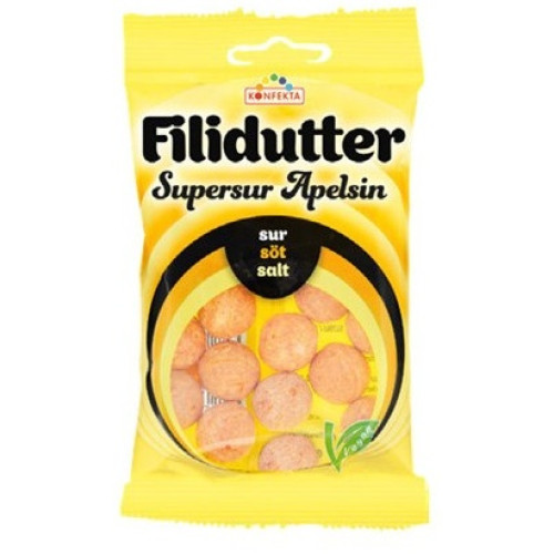 FILIDUTTER SUPERSUR APELSIN PÅSE 65Gx20st