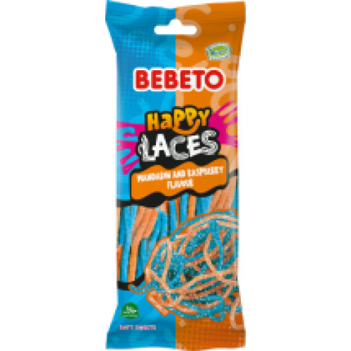 Bebeto Laces Raspberry Mandarin 75g X12st