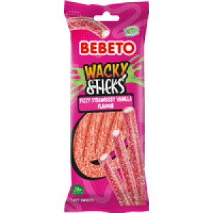 Bebeto Wacky Sticks Strawberry Vanilla 75g X12st