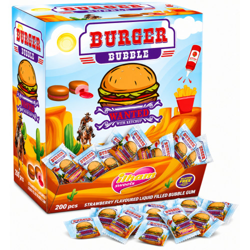 tug/BURGER BUBBLE GUM AUTOMAT 200st
