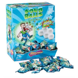 tug/ SOUR BALL BUBBLE GUM AUTOMAT 200st